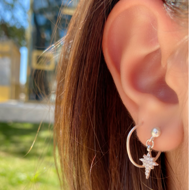 tiny star earring