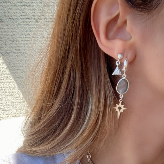 tiny triangle earring
